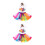 2Pièces Jupe Tutu Multicouche Arc-En- Tulle Élastique 4
