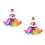 2Pièces Jupe Tutu Multicouche Arc-En- Tulle Élastique 8