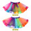 2Pièces Jupe Tutu Multicouche Arc-En- Tulle Élastique 2