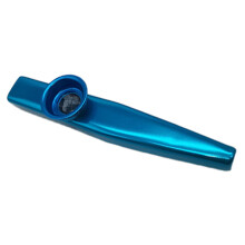 Blauer Aluminium-Kazoo – Einfach zu spielendes Musikinstrument, 12x2,6 cm