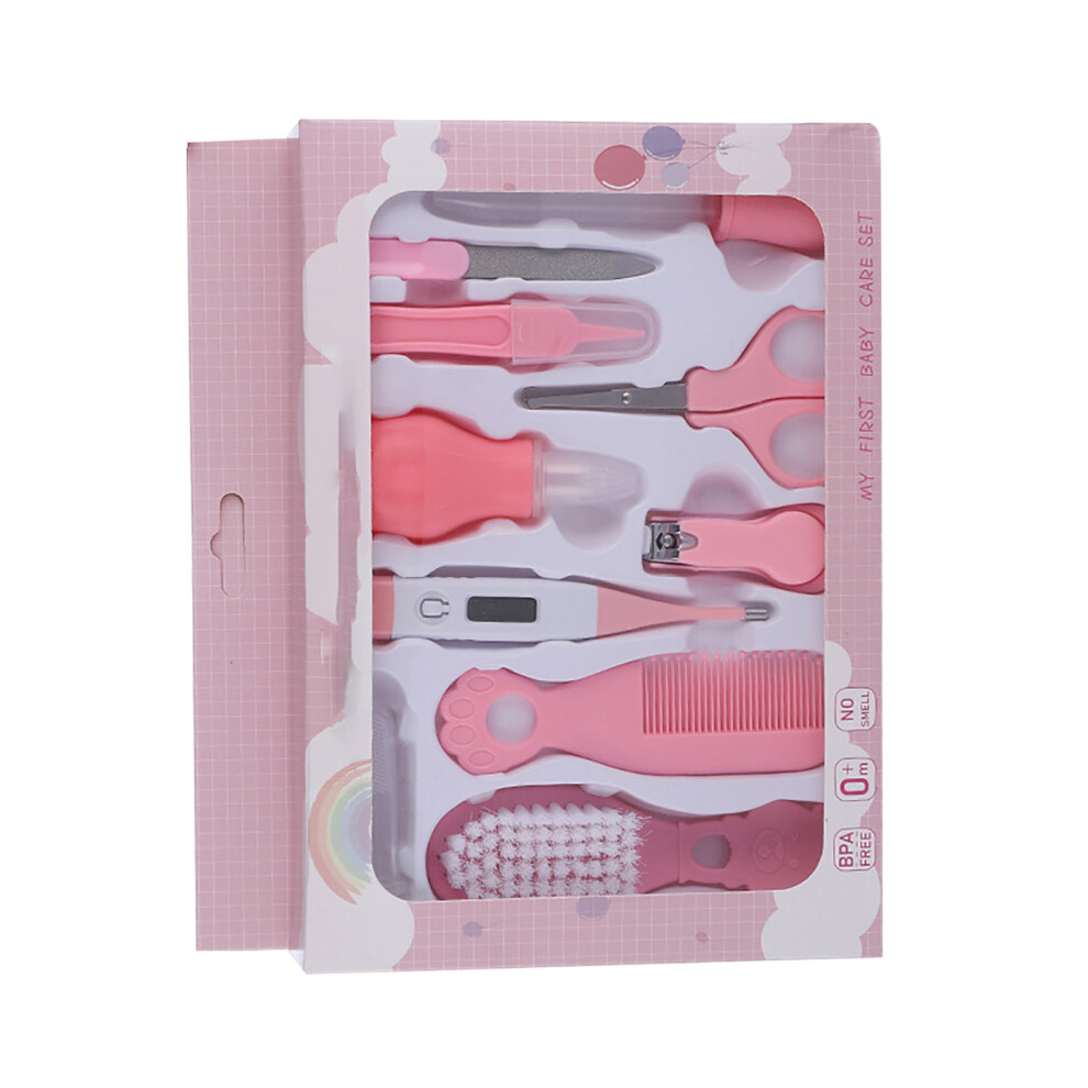 Pink Baby Healthcare Grooming Kit 10Pcs Portable Safety Set