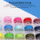 36Pcs Assorted Transparent Plastic Polyester Bobbin Thread Set, 20x10mm 8