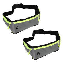 2 Pcs Waterproof Ultrathin Waist Pack for Running Hiking Travel Grey