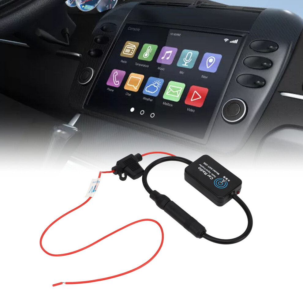 Car Fm Radio Signal Booster Amplifier 25-30Db For Better Stereo Reception 7641371890376