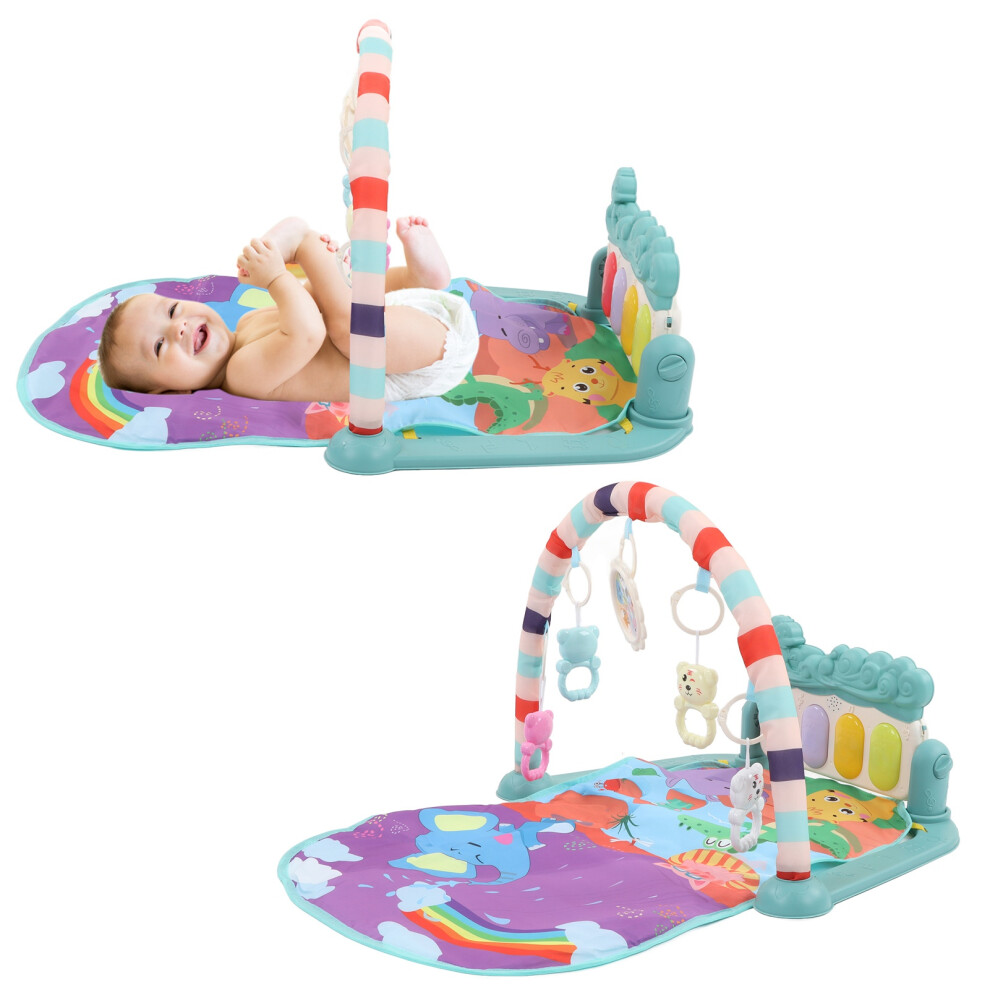 Multifunction Baby Play Piano Gym Mat 75x63x45cm, Educational & Detachable