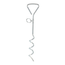 Heavy Duty Dog Tie Out Stake with 360 Swivel Ring Spiral Ground Anchor for Outdoor Pet Leash