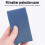 Automatic Flip Slim Cigarette Case Box - 20 Pcs PU Protective Blue 8