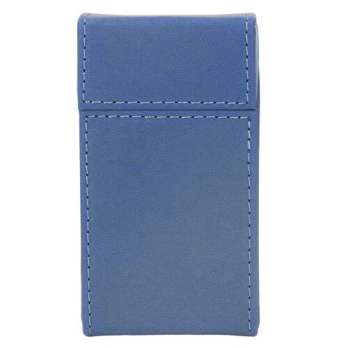 Automatic Flip Slim Cigarette Case Box - 20 Pcs PU Protective Blue 1