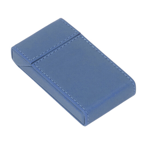 Automatic Flip Slim Cigarette Case Box - 20 Pcs PU Protective Blue
