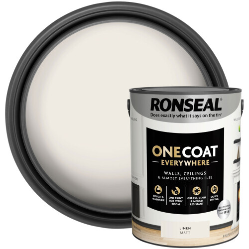 Ronseal Ronseal One Coat Everywhere Interior Paint Linen Matt 5 litre