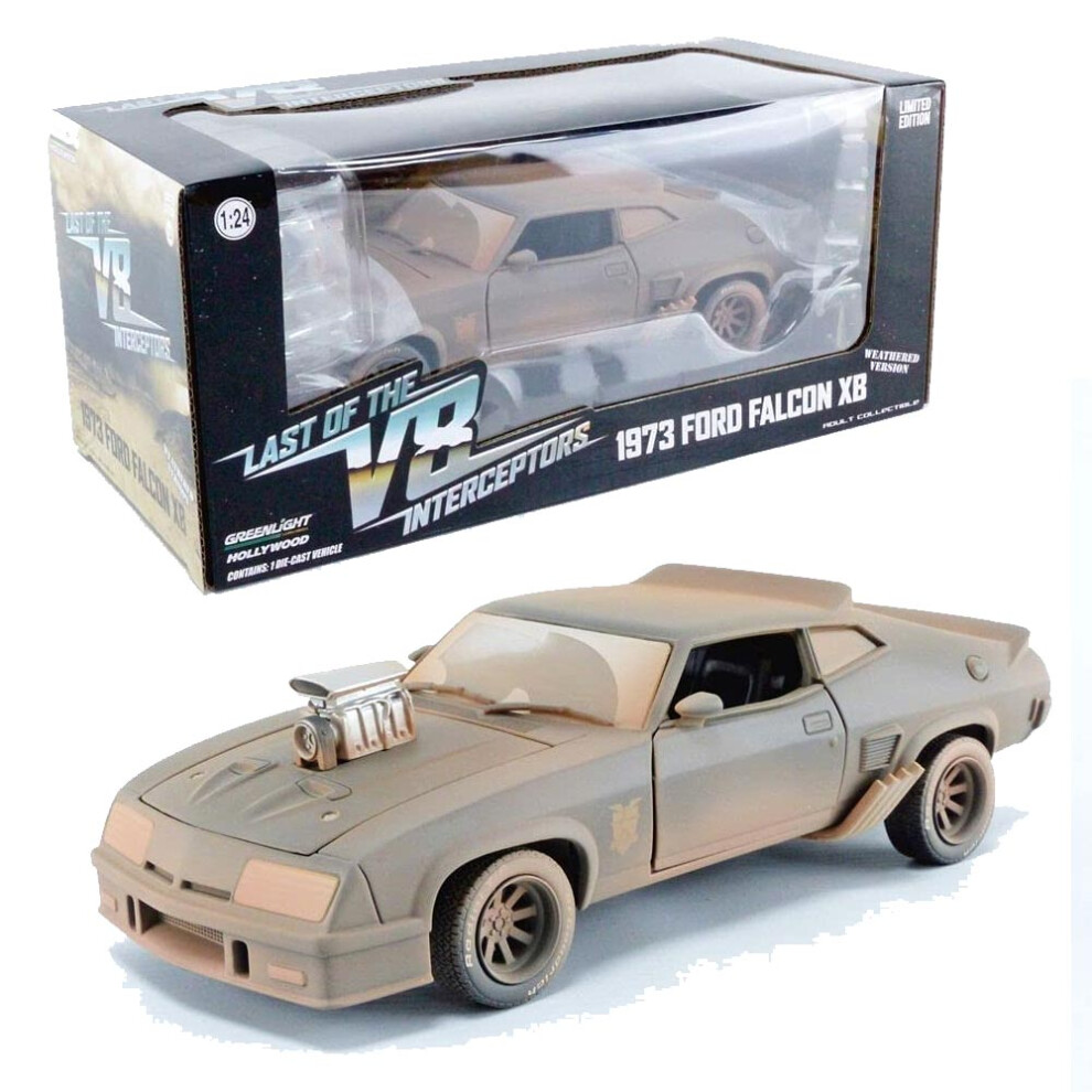Greenlight 1973 Ford Falcon Xb (Weathered Version) \Last Of The V8 Interceptors\" (1979) Movie 1/24 Diecast Model Car By Greenlight"