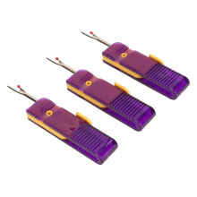 Purple Folding Seam Rippers 3 Pcs with Steel Plastic Build 180 Rotation