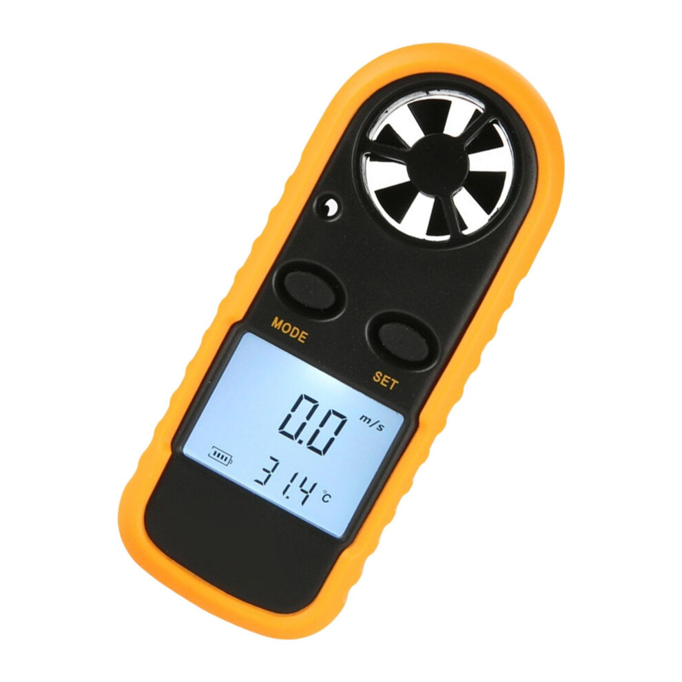Digital Handheld Anemometer With Backlight, Pocket Wind Speed And Temperature Gauge For Weather And Hvac 9426802538304