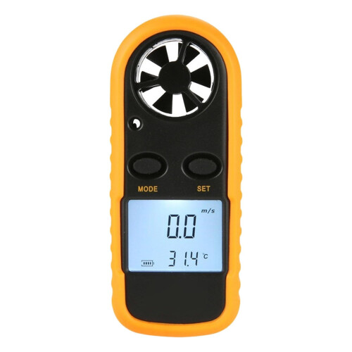 Digital Anemometer Wind Speed Meter with Backlight, Accurate Temperature Gauge, Pocket Size 1