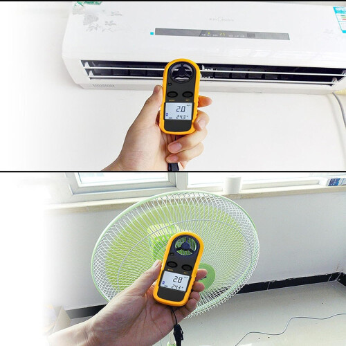 Anemometer Digital Wind Speed Meter with Temperature Display 30m/s Backlight for HVAC and Outdoor Use 2
