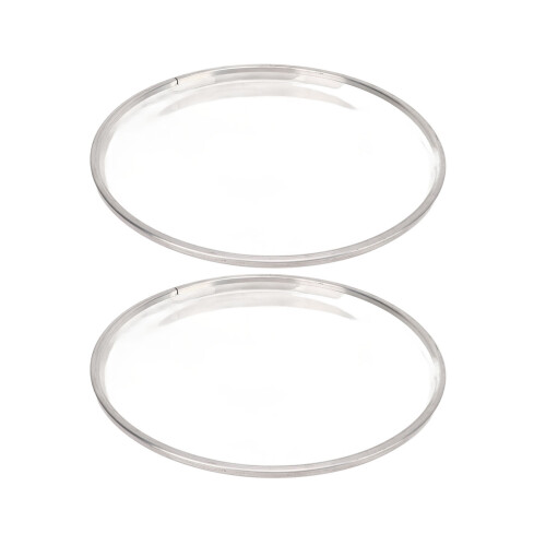 2Pcs 8in Double Layer Polyester Drumheads Transparent Instrument Replacement