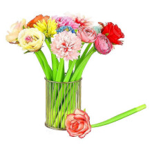 24 Stück Blumenstifte verschiedene Farben Gänseblume Rose Nelke Kugelschreiber Neuheit künstliche Rosenstift 0.5