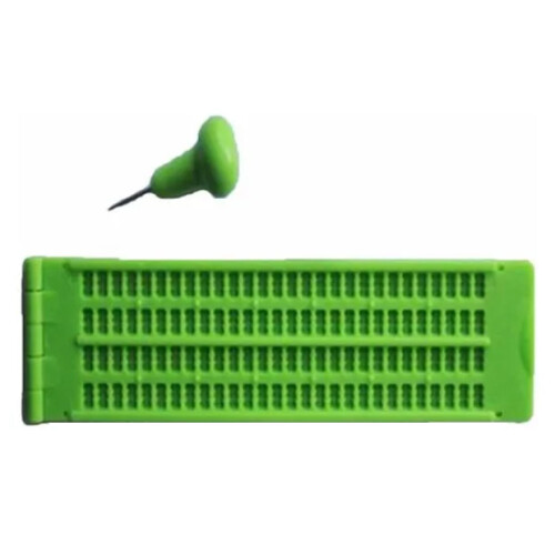 Durable Plastic Braille Writing Slate 4 Lines 28 Cells Portable 1