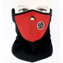 Breathable Red Face Cover for Cycling - Lightweight, Comfortable Neck Scarf
