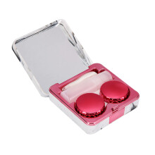 Travel-Friendly Marble Finish Contact Lens Case, Complete with Accessories for Hassle-Free Handling
