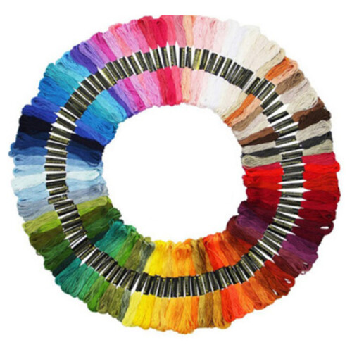 100 Colors Polyester Cotton Embroidery Floss Thread for DIY Crafts 2