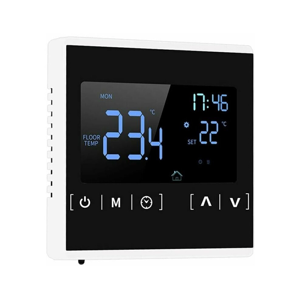 Floor Heating Programmable Thermostat, Touchscreen Lcd Display For Smart Control, Dual Control High Accuracy Device With Voice Control And Mobile 9405630020977
