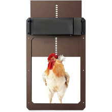 Weatherproof Poultry Door for All Conditions, Anti-Pinch Feature Aluminum Automatic Chicken Coop Door, Reliable in Snow Rain Dust