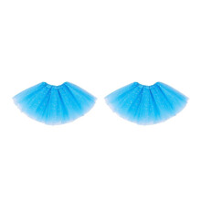 2X Inteligente Bambino Ragazza Abiti Stelle Paillettes Sottoveste Balletto Soffice Tutu Gonna Verde Chiaro