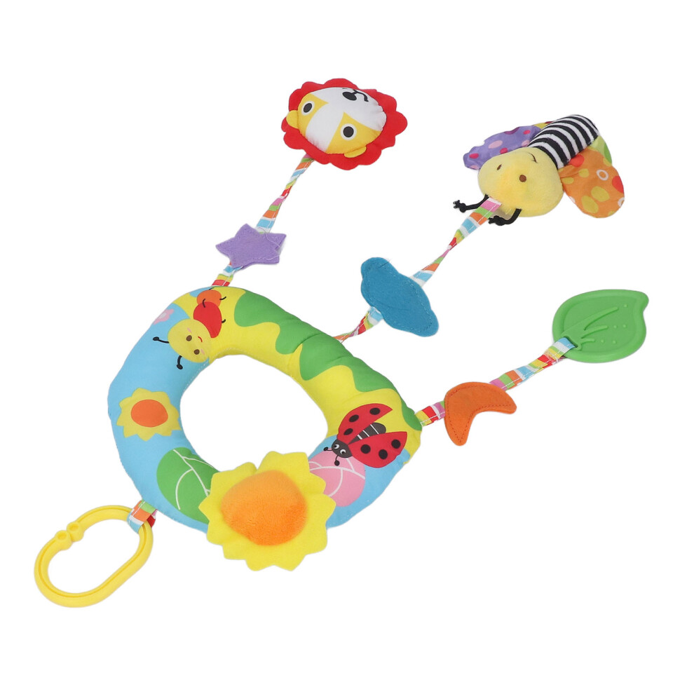 Colorful Plush Hanging Rattle Toy for Baby Strollers & Bedside