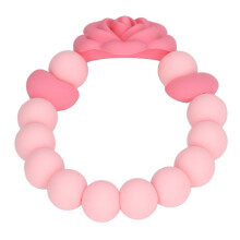 Silicone Teething Bracelet Girl Flower Shape Safe Wear-Resistant Pink
