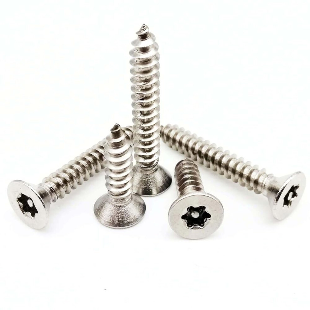 M2 M2.3 M2.6 Hexagon Flat Countersunk Head Stainless Steel 304 With Pin Safety, Selftapping Wood Screw (6Mm, 50Pcs M2.3) 50Pcs M2.3 6Mm 9426802538557