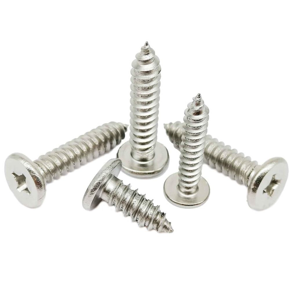 50 Pieces M2 M2.3 M2.6 M3 304 Stainless Steel Cross Ultrathin Ultrathin Flat Wafer Head Selftapping Screws (8Mm, 50Pcs M3) 50Pcs M3 8Mm 9426802538588