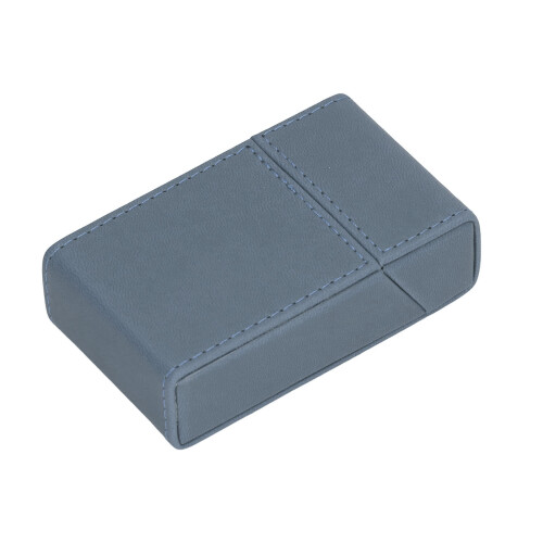 Light Blue PU Leather Cigarettes Box Holder, 20 Cigarettes, 10x3x6cm 2