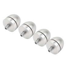 Audio Shock Pads Set for Speakers and Amplifiers Aluminum Alloy Silver 4 Pcs