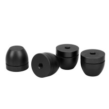 Audio Speaker Isolation Stand Feet Set – Aluminum Alloy with Shock Pads Black