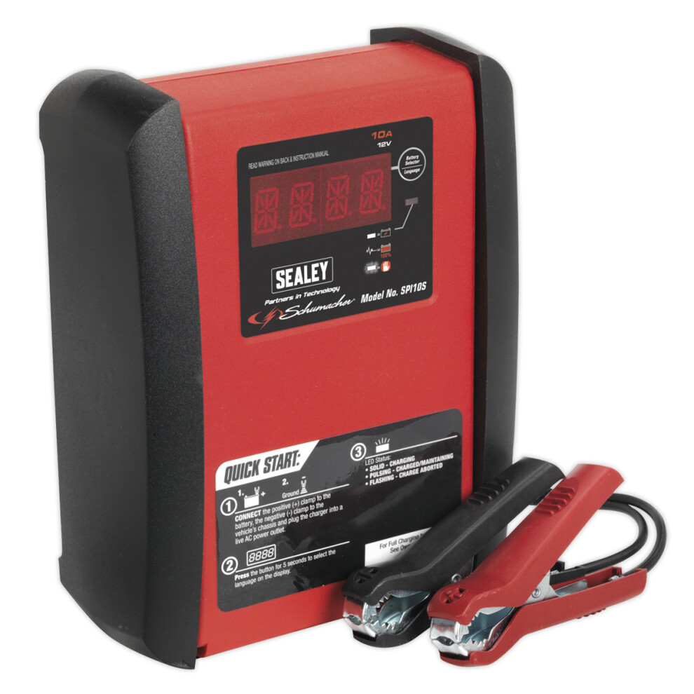 Schumacher® Intelligent Speed Charge Battery Charger/Maintainer 10A 12V