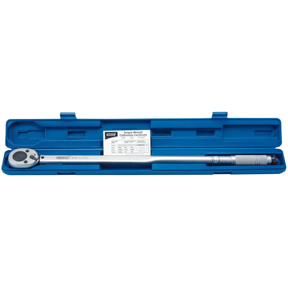 Draper Ratchet Torque Wrench, 3/4"" Sq. Dr., 65 - 450Nm/48 - 332Lb - Ft