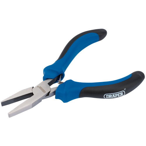 Draper Soft Grip Flat Nose Mini Pliers, 115mm