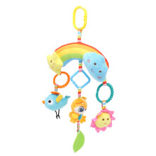 Baby Safe Plush Rattle Toy Colorful Owl Design for Stroller and Bedside Use