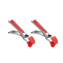 Schüssel-Clip, ergonomische hitzebeständige Griffklemme,-Rot