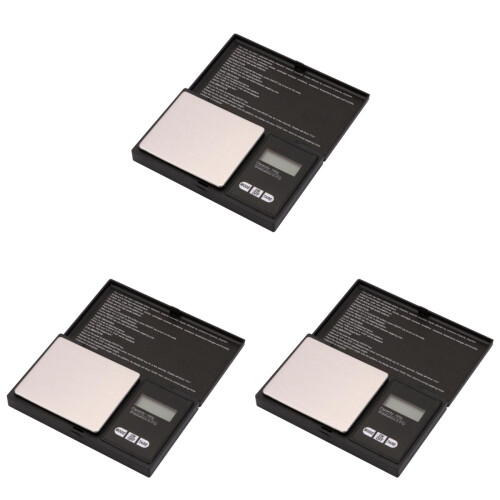 3Stk Kompakte Schmuckwaage 0.01g Mit LCD Licht 1