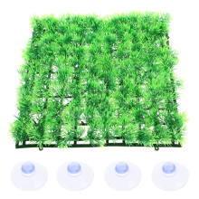 2Stk Plastik Grasmatte Grün Künstlich Aquarium