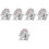 5Pièces Smartphone 100X Clip ABS Microscope LED 6