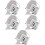 5Pièces Smartphone 100X Clip ABS Microscope LED 9