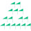 15Pièces Drapeaux Triangle Portables Pour Marquage Shot Put 4