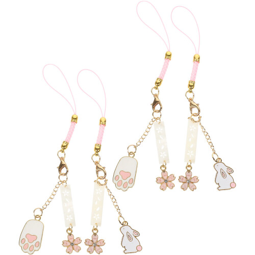 8Pcs Durable Phone Strap Pendant Assorted Color Mobile Phone Decor