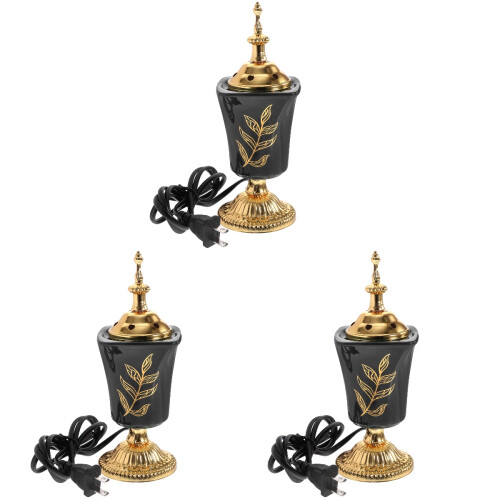 3Pièces Brûleur D'encens Vintage Électrique Pour Décor Maison 2
