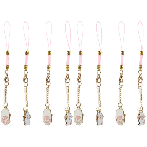 8Pcs Durable Phone Strap Pendant Assorted Color Mobile Phone Decor 1