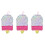 3Pièces Pinata Suspendue Glace Décoration D'été 5