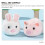 2Pièces Peluche Animale Décorative Blanche Jouet Mécanique 8